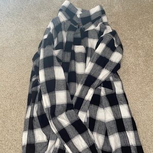eddie bauer black and white flannel